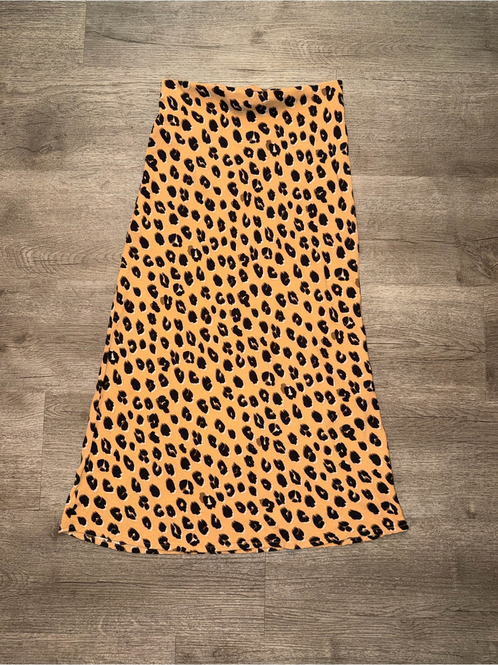 A New Day Leopard Print Midi Skirt in Mustard and Black